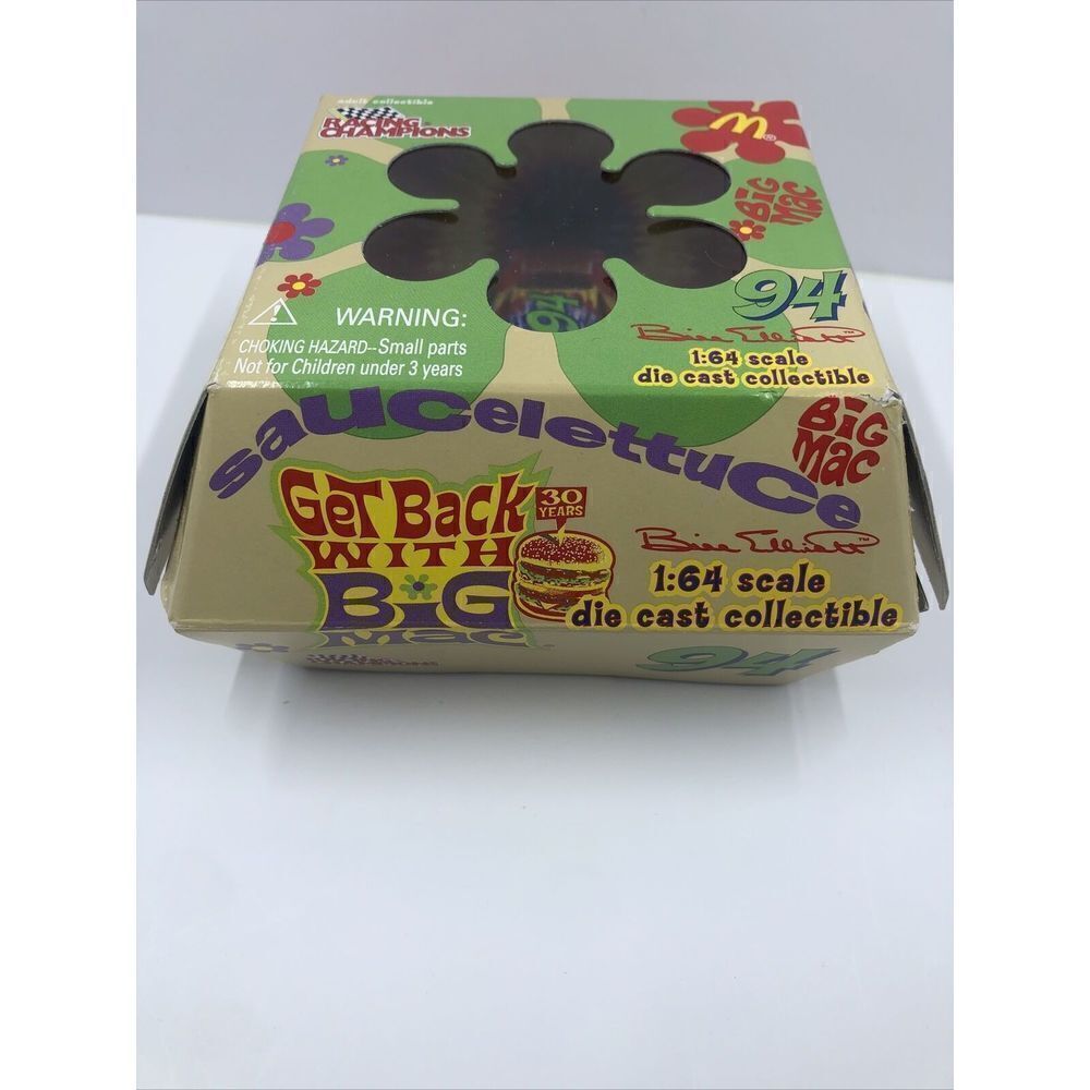 *MCDONALD'S Bill Elliott  Racing  CHAMPIONS 1:64 DIECAST 94 CAR BIG MAC BOX